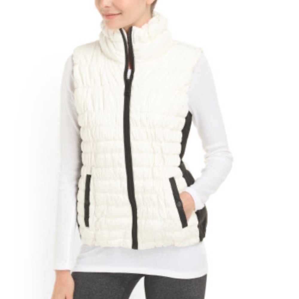 🔥🔥Marc New York By Andrew Marc PUFFER VEST WITH FAUX LEATHER